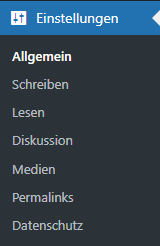 WordPress Einstellungen